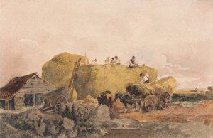Building a Hayrick by Peter de Wint